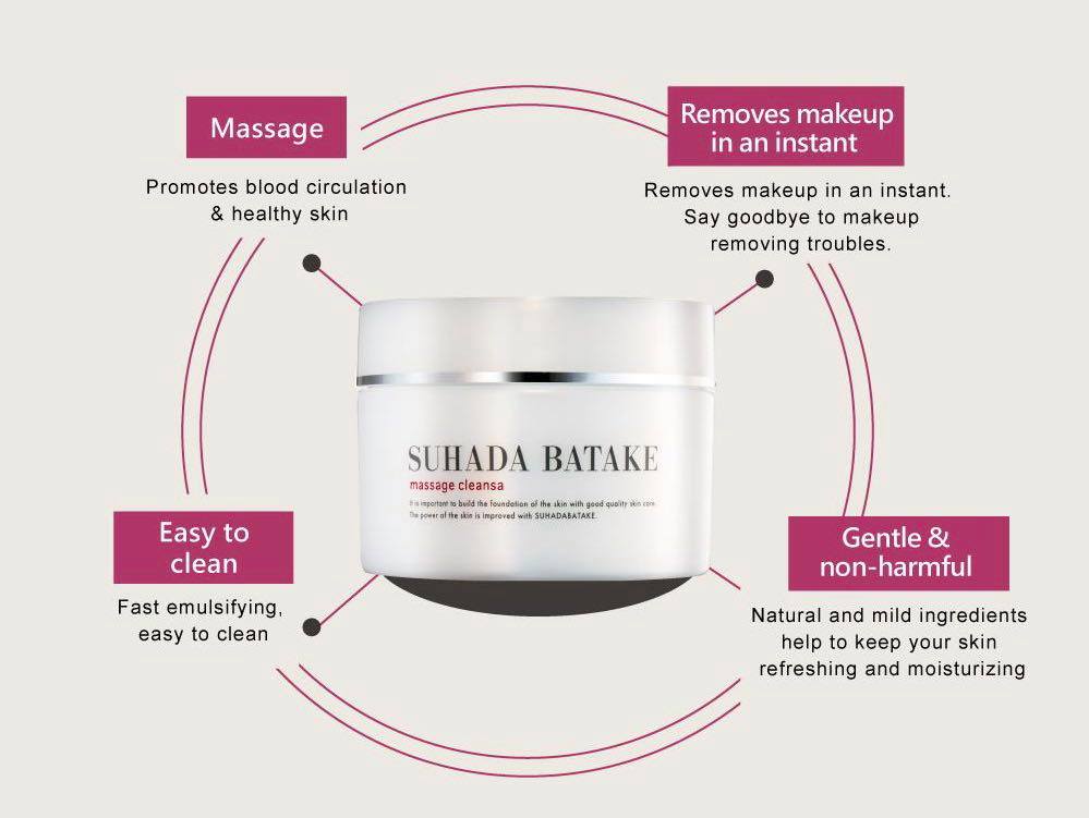 SUHADA BATAKE Massage Cleansa Makeup Remover Massage Cleansing Balm 按摩卸妆膏 (FREE MASK 附送面膜) 120g - SRN