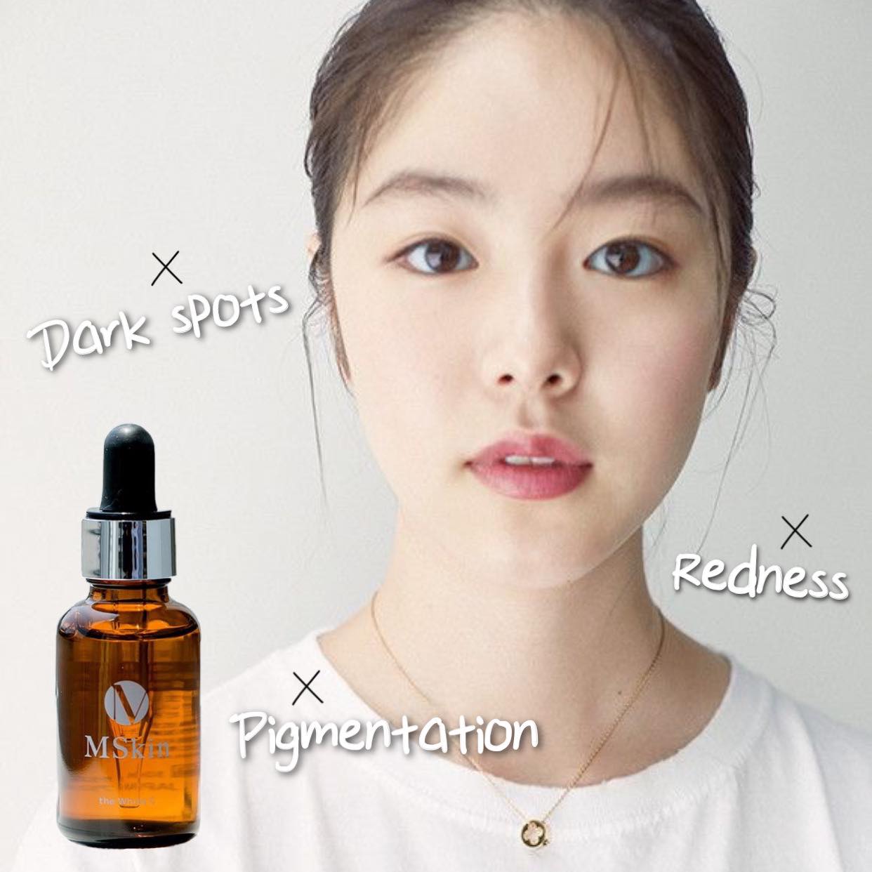 MSkin the White C Whitening Serum Lightens Dark Spots & Pigmentation (30ml) - GBS