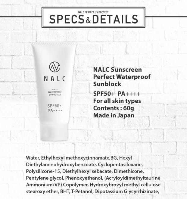 NALC Sunscreen Perfect Waterproof SPF 50+/ PA++++  (60g) - GHD