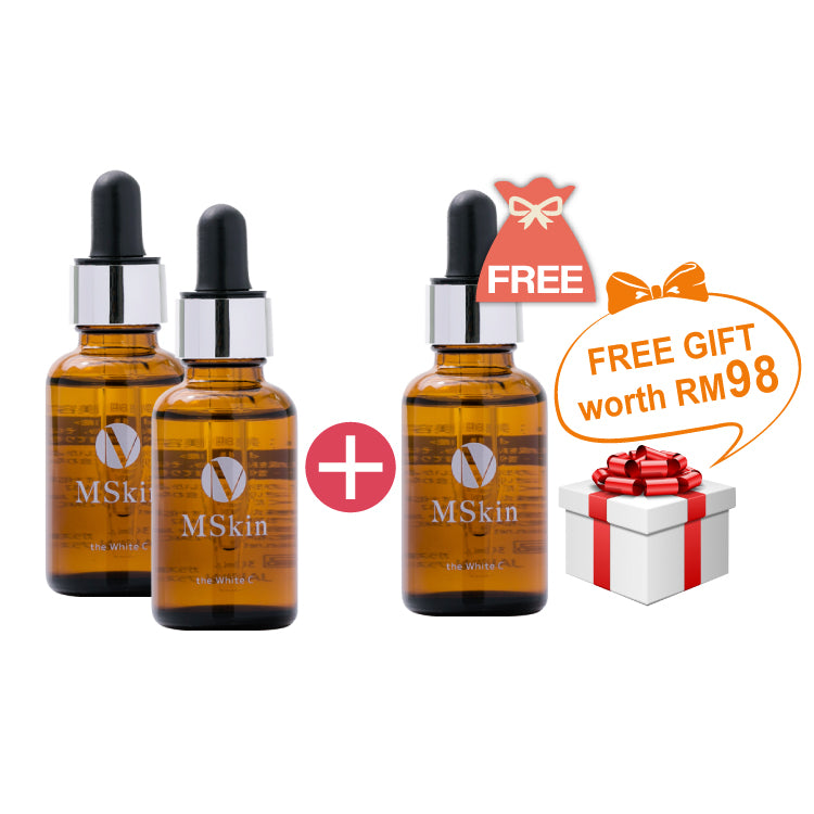 MSkin the White C Whitening Serum Lightens Dark Spots & Pigmentation (30ml) - GBS